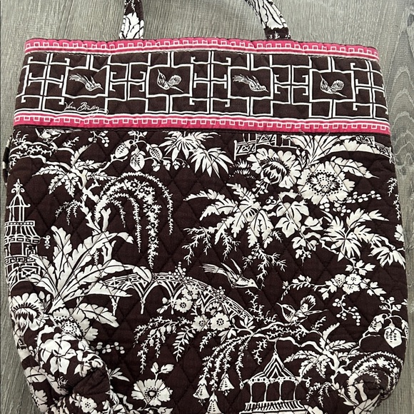 Vera Bradley Brown and Pink Tote Bag - Picture 4 of 4